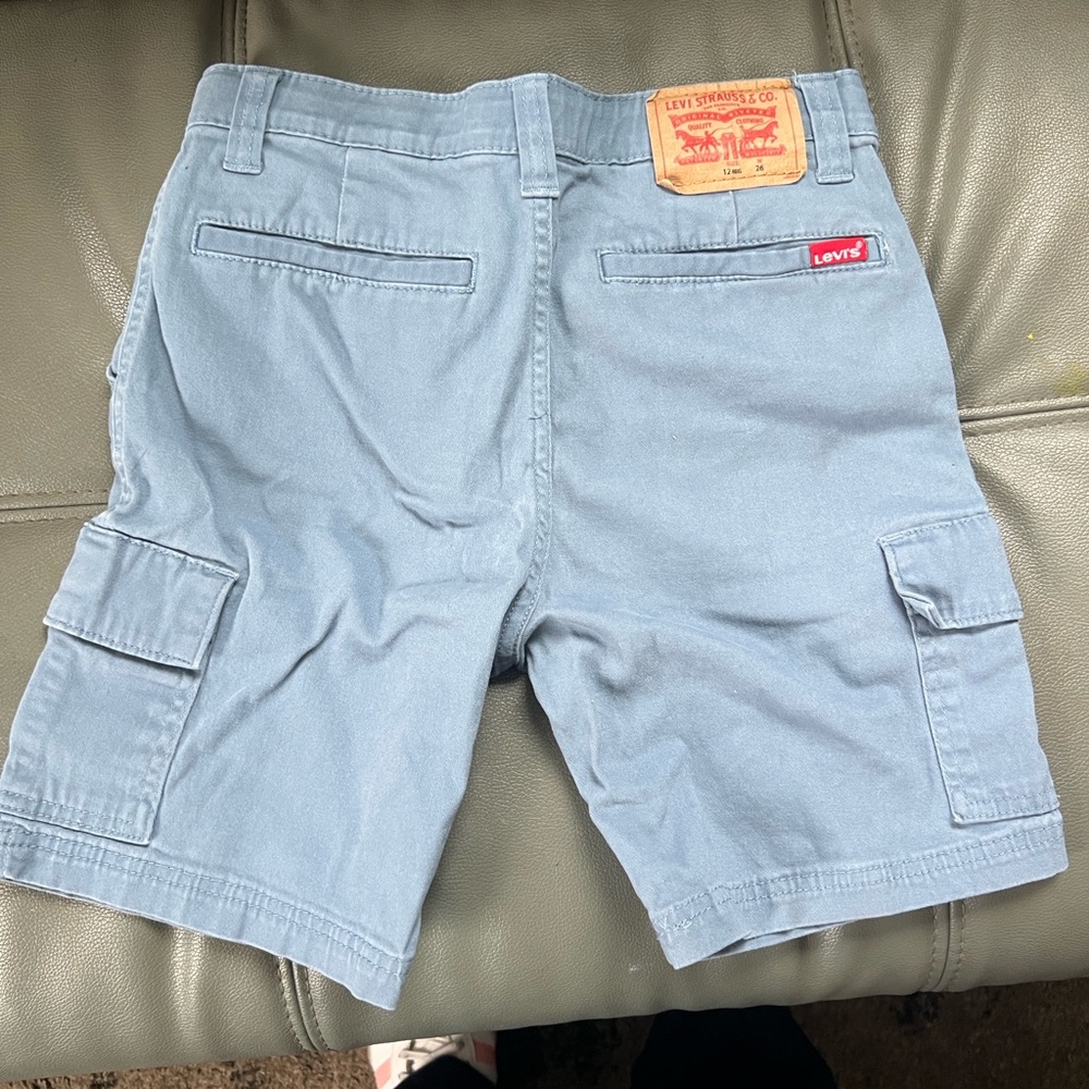 Boys Light Blue Cargo Shorts